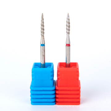 professional diamond teeth version nail art drill bit ceramic anti bit rotary burr nail drill bit